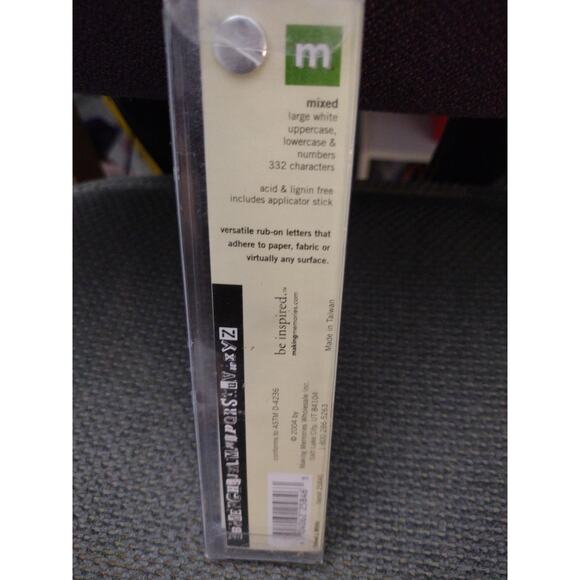 Making Memories Rub-Ons Alphabet Mixed White Large Letters 332 Characters - Picture 3 of 4